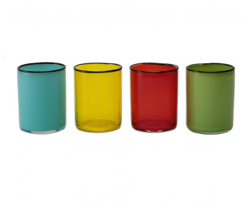 Set da 4 Bicchieri Acqua Colorati 40 cl SLEEK - COLORI ASSORTITI - Img 1